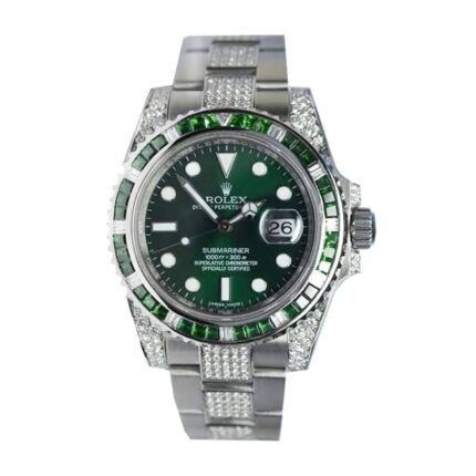 Rolex Submariner Hulk 116610LV Diamond Green Dial Iced Out Replica